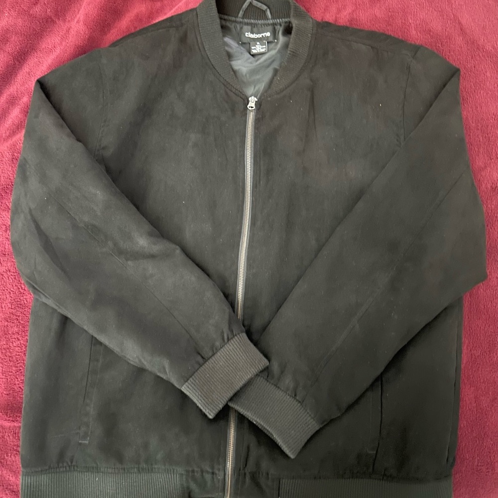 Like New XL Claiborne Suede Men’s Bomber Jacket